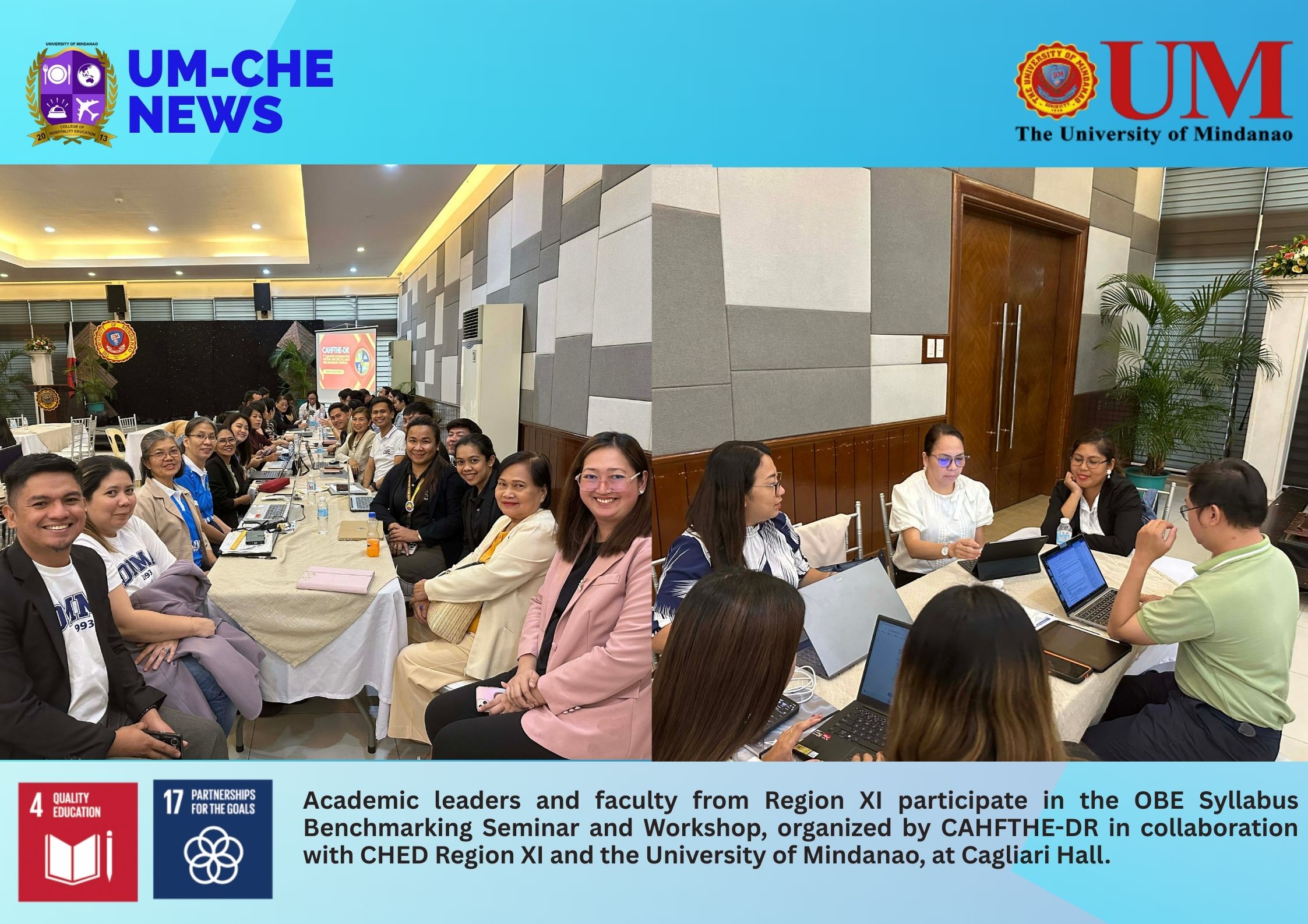 UM-CHE and CAHFTHE-DR/CHED XI Co-Host Regional OBE Syllabus Benchmarking Seminar for Tourism and Hospitality Educators - Image 2